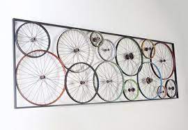 Vintage bicycle wall art : Walls Of Wheels Phillips Collection Bicycle Wheel Panel Interior Design Interiordesign Bicycle Decor Recycled Decor Bicycle Art