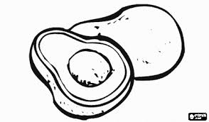 Draw a peach coloring page. Avocado Whole Fruit And Fruit In Middle Section With Seed Coloring Page Coloring Pages Fruits Coloring Pages Fruits Coloring