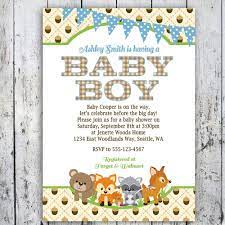 Woodland Baby Shower Invitations Boy Woodlands Invite Prin Baby Shower Woodland Theme Boy Baby Shower Invitations Printable Baby Shower Invitations For Boys