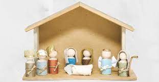 How To Make A Wooden Peg Doll Nativity Set Diy Nativity Peg Dolls Nativity Scene Diy
