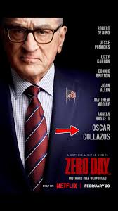 You had to literally PAUSE it to see me. Episode 4 Season 1 of Zero Day  with Robert DeNiro. For the record, this was filmed in Astoria and it was  cold and I spent 12 hours and made like $100. Extra ...