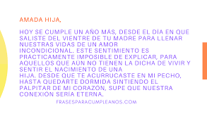 Tal vez nunca se nos pase por la cabeza que puede llegar el día en el cual tendremos que descargar gratis pensamientos de cumpleaños para tu novio que esta lejos : Carta Para Felicitar A Mi Hija Por Su Cumpleanos Frasescumple