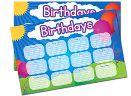 Printable Classroom Birthday Poster Fellowes