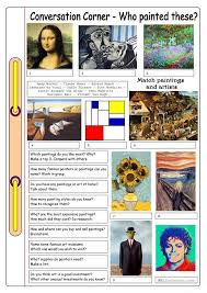 Conversation Corner Art Who Painted These Art History Art History Timeline Art Worksheets