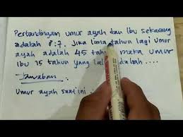 Umur budi 35, umur alif 30 b. Cara Mengerjakan Soal Matematika Selisih Umur Pesat Id