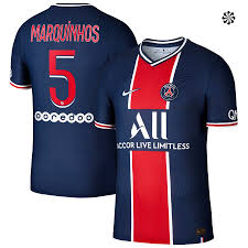 This page contains an complete overview of all already played and fixtured season games and the season tally of the club paris sg in the season overall statistics of current season. Paris Saint Germain Home Vapor Match Shirt 2020 21 With Marquinhos 5 Printing