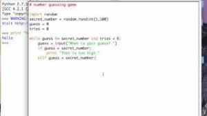 When you click on a no, python is not good for developing games. Number Guessing Game Python Exercise 3 Solution Python Tutorial 29