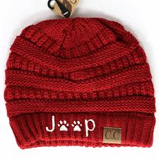 The jeep hat offers good protection for your eyes, head, and skin against the strong sunshine and this jeep knit beanie will definitely protect you from the on a cold snowy day! Jeep Paw Classic Cc Beanie Shop With Cre
