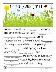 Perfect boredom busting activities for at. Spring Mad Libs Woo Jr Kids Activities Spring Facts About Spring Season Spring Kids Activities