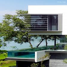 City skyline view from above. Lakeshore View House With Suspended Pool In Sentosa Singapore If It S Hip It S Here