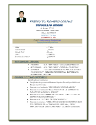 Los otros dos son la solicitud de empleo y la carta de recomendación. Curriculum Vitae De Freddy Romero Corpus
