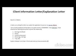 For example, list on for ontario. How To Write Explanation Letter Client Information Letter For Spouse Sponsorship Canada Youtube