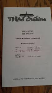 Service is fast and pleasant. The 10 Best Thai Restaurants In Tacoma Tripadvisor