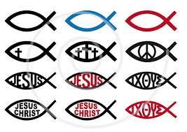 Jesus Christ Digital Clip Art Christian Clipart Fish Sign Etsy Christ Symbol Christian Symbols Digital Clip Art Set