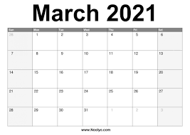 Edit and print free printable calendars for 2021, 2022, 2023, and beyond in word, excel, pdf, & png. Free Monthly Calendar Printable March 2021 Di 2021
