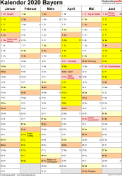Schulkalender 2020 kalenderpedia 2021 bayern / kalender 2021 bayern ferien feiertage excel vorlagen : Kalender 2020 Bayern Ferien Feiertage Word Vorlagen