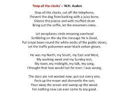 Funeral Blues Or Stop All The Clocks W H Auden How To Memorize Things Funeral Poems Wonderful Words