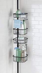 The Mdesign Tension Caddy Is A Stylish Way To Organize All Your Shower Essentials Including Razors Washcloths S Shower Storage Bathroom Shower Shower Caddy