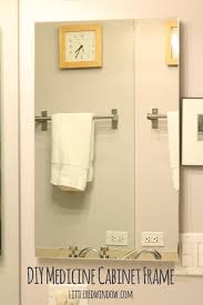 Diy Mirrored Medicine Cabinet Frame Little Red Window