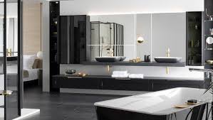 Sticker salle de bain numérique ensemble de 4 art moderne salle de bain dans les tons de gris et la sarcelle. Meubles De Salles De Bains Sur Mesure Mobalpa