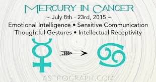 When the planet of communication is in this sign, it's easier to connect lovingly with others. Astrograph Mercury In Cancer