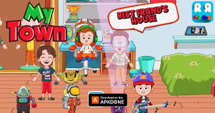 New Apk My Town Best Friends House Mod Apk 1 10 Updated Modded Apkdone Create Your Own Character My Town Town Games