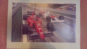 Former ferrari chairman luca di montezemolo has revealed that ayrton senna was desperate to switch from williams to ferrari in 1994. Ayrton Senna Nigel Mansell F1 Ferrari Print Ten Tenths Signed By Mansell Kitson 1786213107