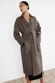 Alamo belted wool and silk coat camel. 27 Nanushka Ideas Nanushka Fashion Chiffon Tops