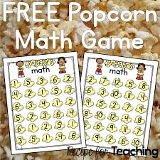 Free Popcorn Math Game Math Games Math Math Morning Work
