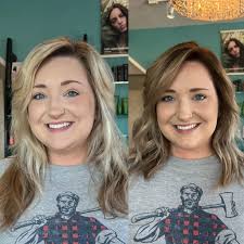 I had so much fun doing our receptionist Katie Feltmann hair!! She wanted  some depth and more contrast in her hair. I added lowlights and freshened  up her highlights. She's is just