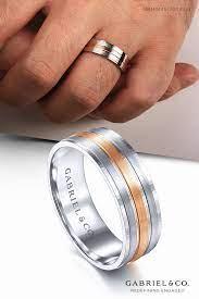 Adam 14k White Rose Gold 7mm Three Row Satin Men S Wedding Band In 2020 Mens Wedding Bands Men S Wedding Ring Classic Engagement Rings