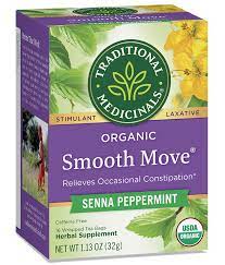 A single serving provides an effective dose of senna leaf, which has stimulating action. Smooth Move Peppermint Laxative Tea Traditional Medicinals Herbal Teas