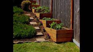 These photos show the construction of the garden using vertical round. 150 Gallery Garden Ideas For A Small Slope 2017 Youtube