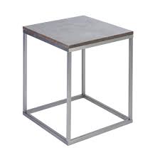 The table frame is brushed chrome in a complimentary slim prof… Cadre Marble Side Table Grey Dwell