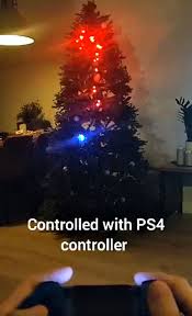 Located at the base of the tree is a control box where a button can be pushed to cycle through eight different light functions including steady on, flashing and fading variations. Playing Snake On A Christmas Tree With Ps4 Controller By Jordy Moos Psxhax Psxhacks