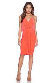 Misa La Domino Sleeveless Gathered Front Midi Cocktail Dress Neon Coral L 180 Misa Dressasymmetric Casual Cocktail Dress Coral Cocktail Dress Cocktail Dress