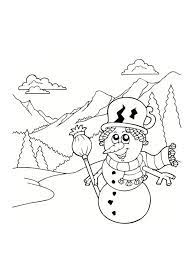 coloriage bonhomme de neige 20 dessins dessin feuilles