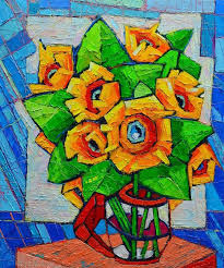 Van gogh melukis bunga matahari pada tahun 1888 dan lima dari seri lukisan itu bertahan hingga saat ini. Hasil Gambar Untuk Kubisme Sederhana Gambar Bunga Painting Lukisan Bunga Matahari