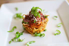 mini chicken meatball spaghetti pies entree recipes italian pasta recipes pasta pie