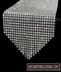 Crystal Rhinestone Table Runner W Individually Set Stones Elegant Unique Holiday Dinner Tablerunner Thanksg Bling Wedding Diamond Party Denim And Diamonds