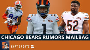 Let's talk about bears rookie quarterback justin fields. Chicago Bears Rumors Mailbag Draft Justin Fields Kyle Pitts Cut Robert Quinn Khalil Mack Trade Youtube