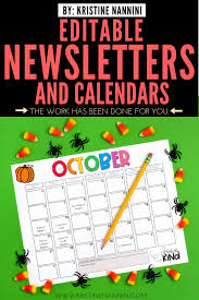 Newsletter Template Editable Calendar Back To School Google Classroom Editable Newsletter Templates Newsletter Templates Classroom Calendar