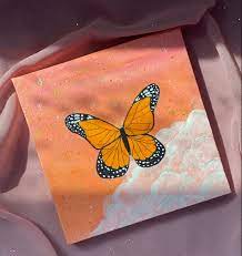 Butterfly Painting On Canvas Diy Canvas Art Mini Canvas Art Simple Canvas Paintings Landscapes, sea and sky sunflower field at sunset is.