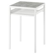 Nyboda Beistelltisch Wendbare Platte Hellgrau Betonmuster Weiss 40x40x60 Cm Ikea Osterreich Ikea Side Table Table Top Lighting Side Table