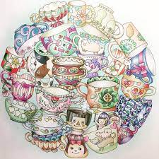 juju 樹華 on instagram ダイソー癒しの塗り絵 coloring colouring ぬりえ おとなのぬりえ コロリアージュ初心者 コロリアージュ 癒しの塗り絵ロマンティックドリーム 大人の塗り絵 塗り絵 100均ぬりえ coloriage daiso癒 塗り絵 ぬり絵 ぬりえ