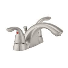Bathroom faucets amazon,lowes bathroom faucets,lowes shower faucets,walmart bathroom faucets,widespread bathroom faucet clearance. Glacier Bay Builders 4 In Centerset 2 Handle Low Arc Bathroom Faucet In Brushed Nickel Hd67091w 6b04 The Home Depot