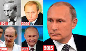 Vladimir putin with question, commenting on cosmetic surgery rumors. Vladimir Putin S Face Has Changed Dramatically Through The Years Daily Mail Online