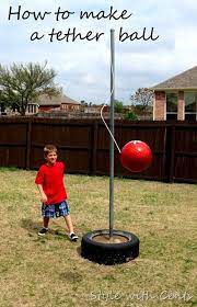 Style With Cents How To Make A Tetherball Outdoor Kids Backyard Toys Backyard Playground