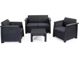 Votre salon de jardin au meilleur rapport qualité/prix c'est ici ! Salon Bas En Resine Keter Vegas Lounge Gris 95313