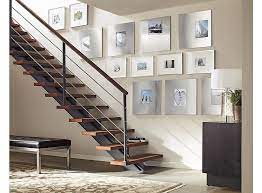 Pinnacle wood pallet collage picture frame with adjustable clips sale $43.99. Stairway With Stainless Steel Frame Wall Collage Room Board